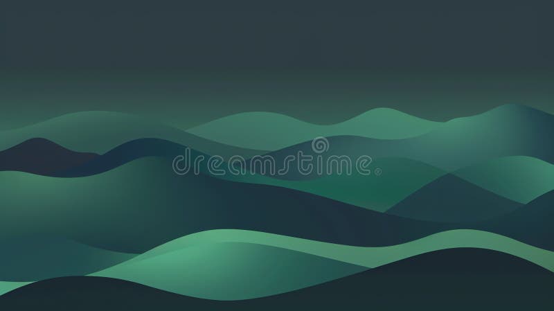 Abstract green waves vector design with wavy lines royalty free stock photography