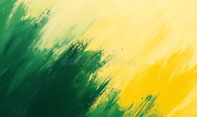 Abstract Green Yellow Brushstrokes Background royalty free stock photo