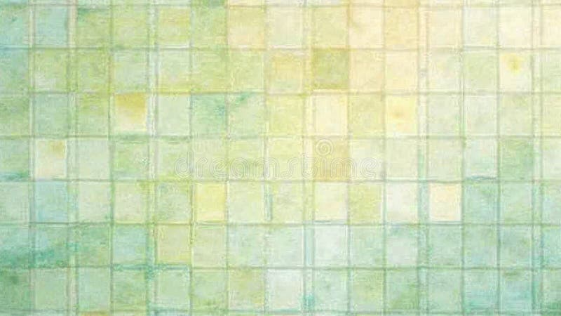 Abstract green and yellow watercolor mosaic pattern with subtle gradient effect vector illustration