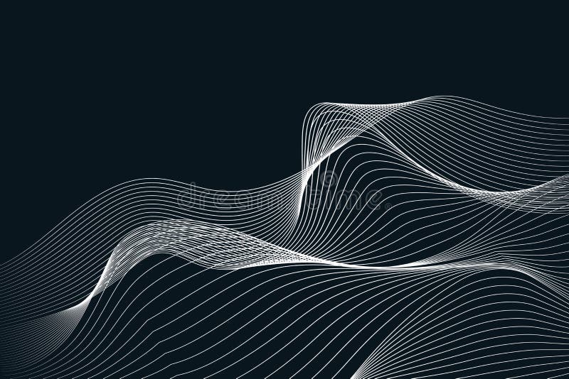 Abstract Grey White Waves And Lines Background Texture Stock Illustration Illustration of