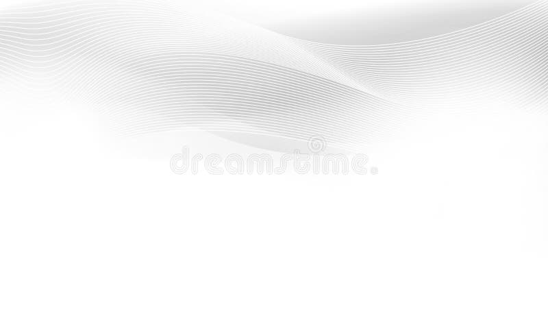 Abstract grey white waves and lines pattern. Vector royalty free illustration