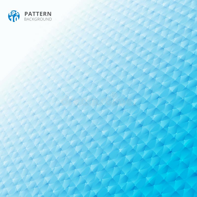 Abstract grid geometric pattern 3d perspective blue color background. vector illustration
