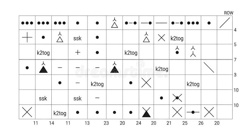 Abstract Grid with Symbolic Elements royalty free illustration