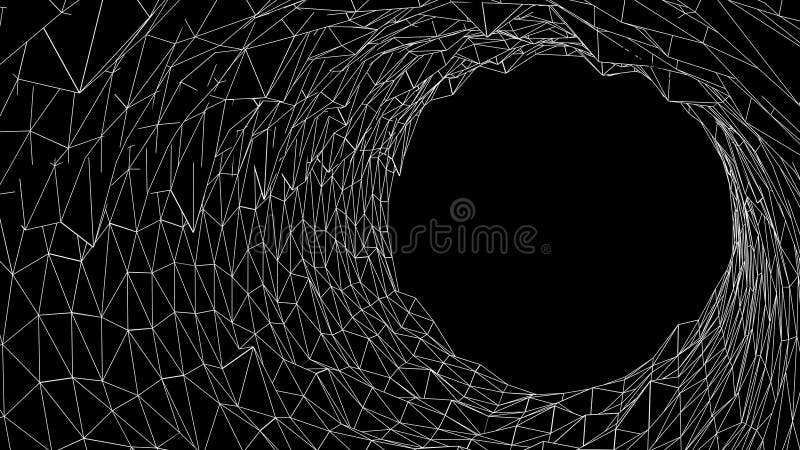 Download Abstract Grid Wormhole. Futuristic 3d Portal. Space-time ...