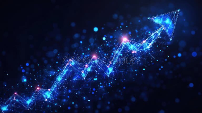 Abstract Growth Chart, Upward Trend, Digital Data Visualization ...