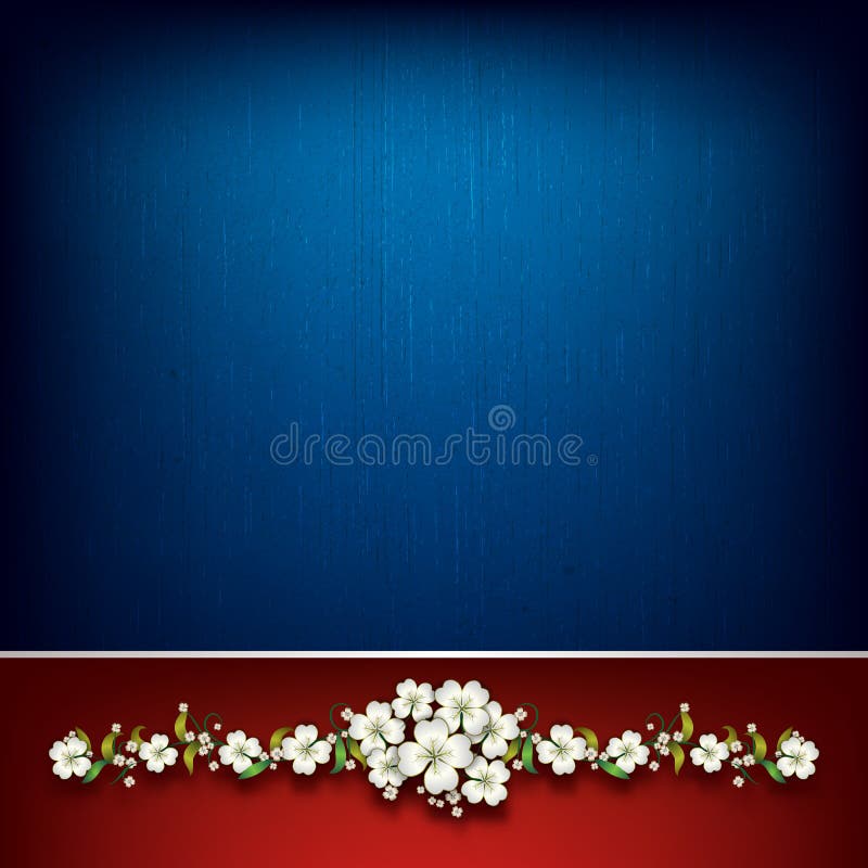Abstract grunge background with flowers