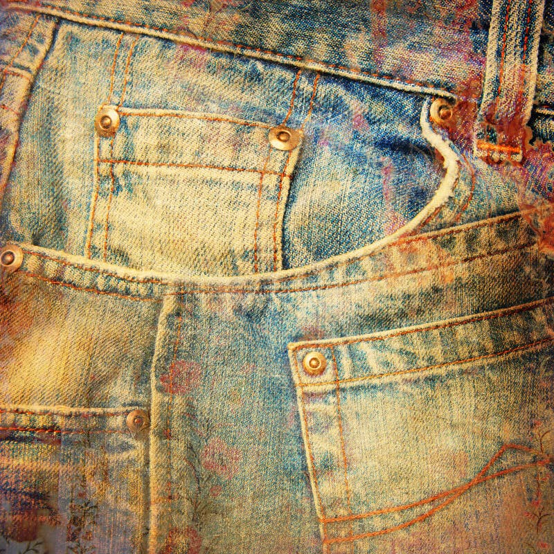 Abstract Grunge Jeans Background Stock Image - Image of rough, material ...