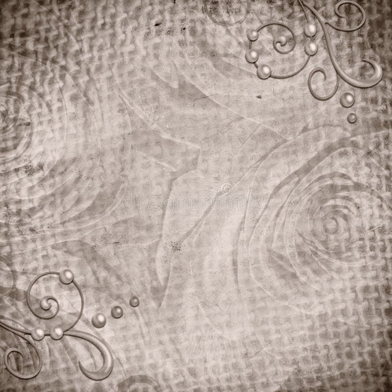 Abstract grunge textured background with roses stock illustration