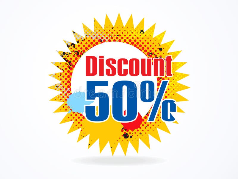 Abstract Grungy Discount Sticker Stock Vector Illustration of