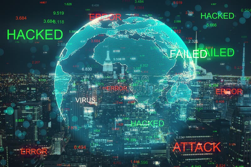 Hacking and attack concept royalty free stock photography