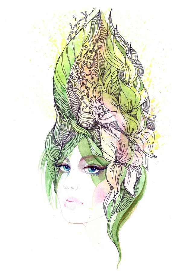 Abstract hair stock illustration. Illustration of color 21448177