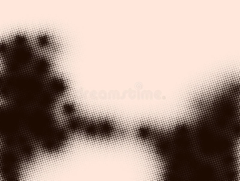 Abstract halftone monochrome dotted pattern stock illustration