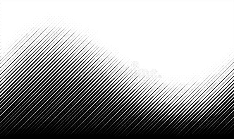 Abstract halftone monochrome pattern with lines vector illustration
