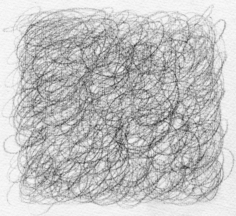 Abstract handmade Black and white doodle sketch draw scribble pencil and pen line background. Paper texture royalty free illustration