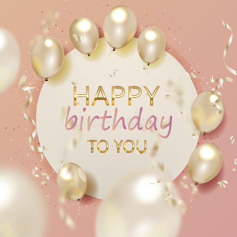 Abstract Happy Birthday Background Card Template Vector Stock Vector ...