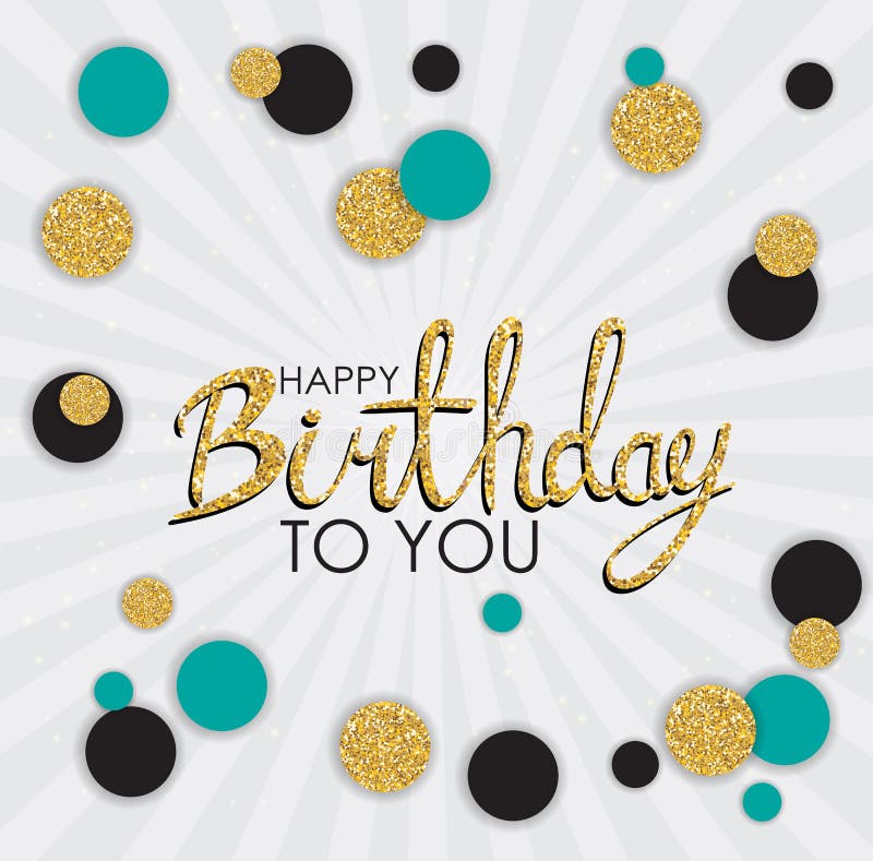 Abstract Happy Birthday Background Card Template Vector Illustration ...