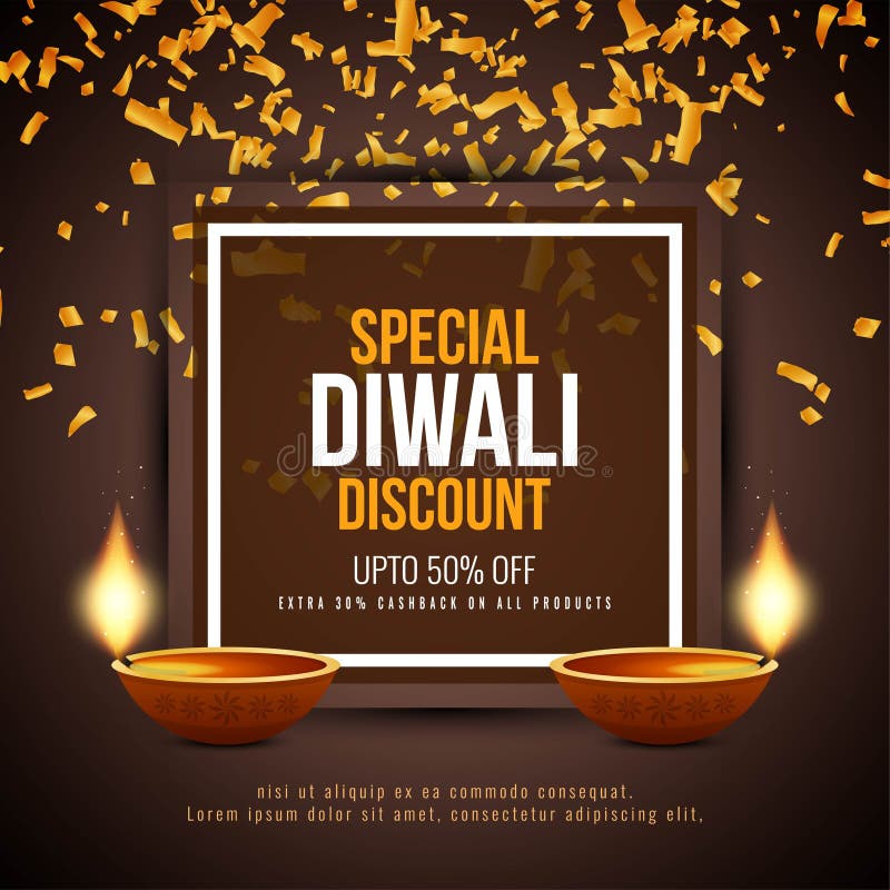 Abstract Happy Diwali discount offer background.