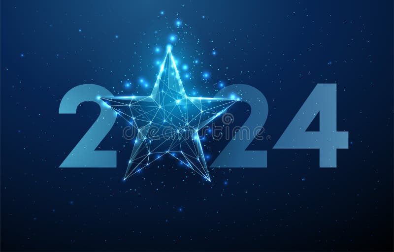 Happy New Year Blue Star 2024 Stock Illustrations 1,046 Happy New