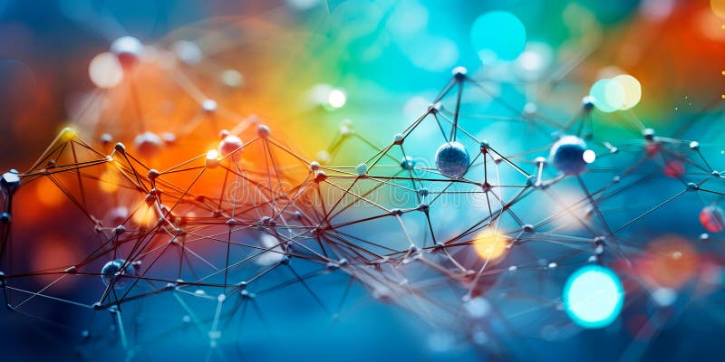Abstract Healthcare Network: abstract depiction of a global healthcare network, with interconnected nodes and data stock illustration