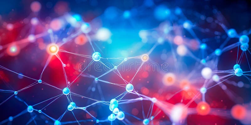 Abstract Healthcare Network: abstract depiction of a global healthcare network, with interconnected nodes and data vector illustration
