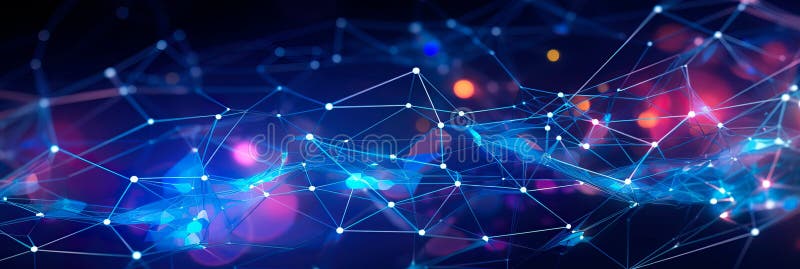 Abstract Healthcare Network: abstract depiction of a global healthcare network, with interconnected nodes and data vector illustration