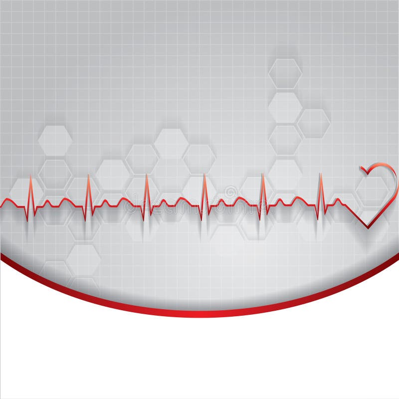 Abstract Heart Beats Cardiogram Illustration Stock Vector