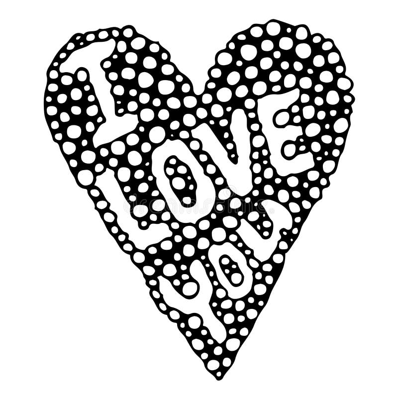 Abstract heart with I love you text royalty free illustration Abstract heart with I love you text royalty free illustration