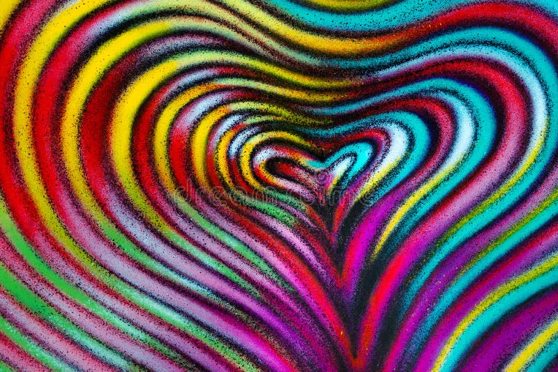 Abstract heart painting