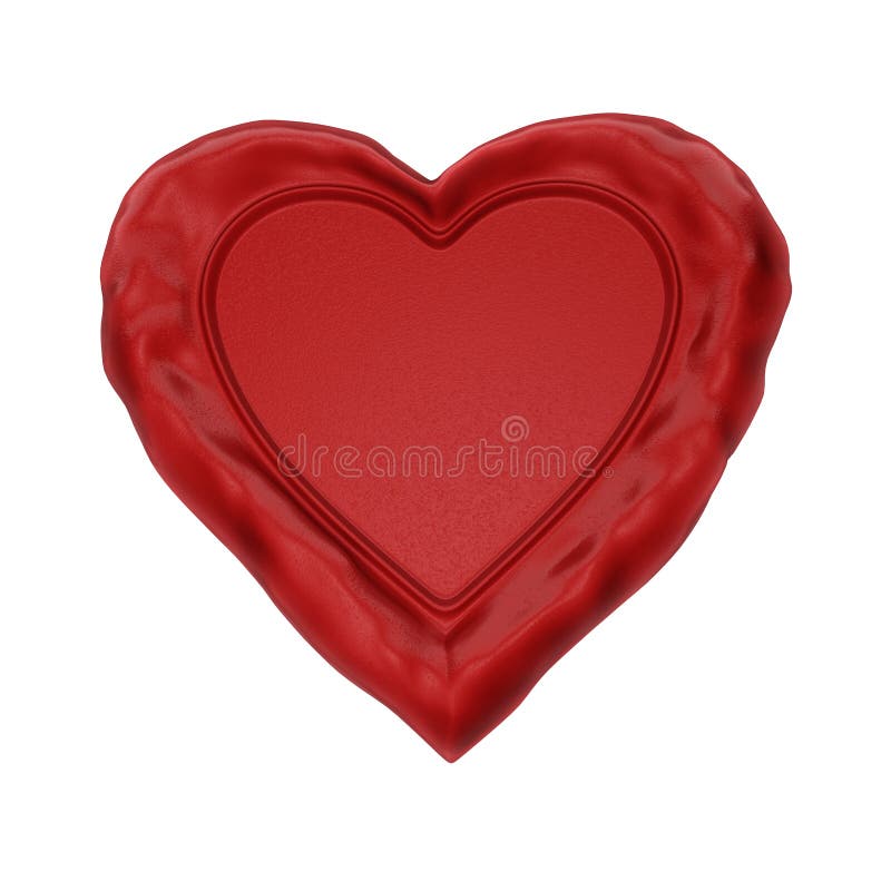 Wax seal with heart Royalty Free Vector Image - VectorStock