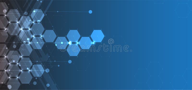 Abstract hexagon background. Technology polygonal design. Digital futuristic minimalism royalty free illustration