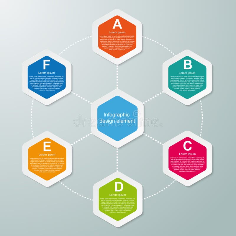 Abstract hexagon infographics template. Vector illustration. vector illustration Abstract hexagon infographics template. Vector illustration. vector illustration