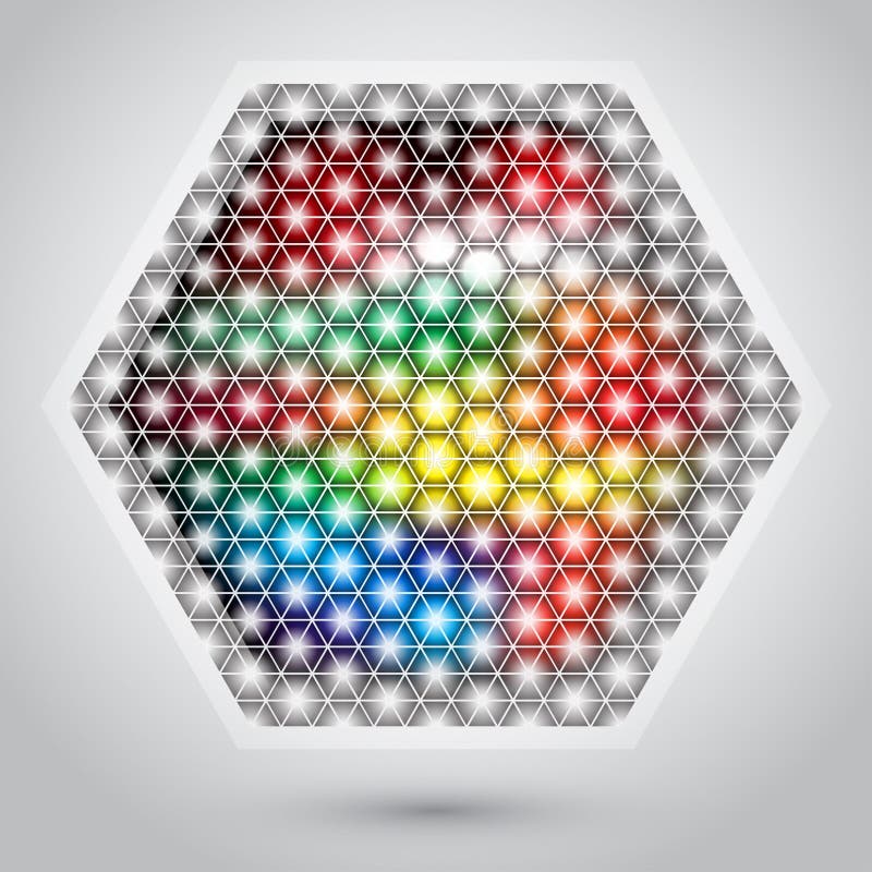 Abstract hexagon lights vector illustration
