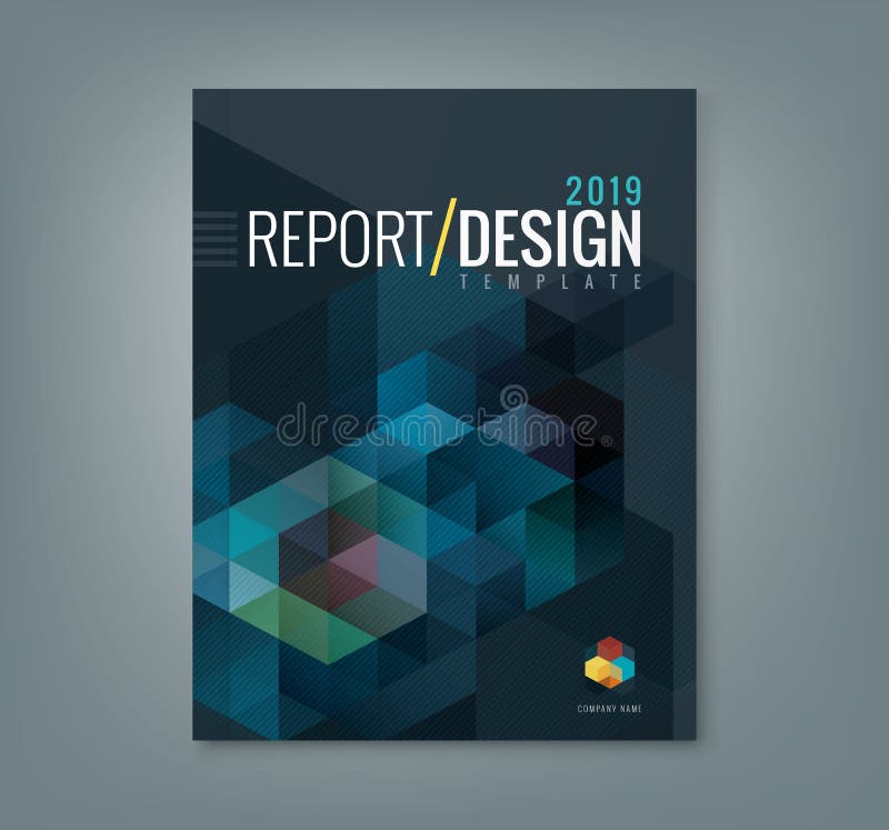 Abstract hexagon van het kubuspatroon ontwerp als achtergrond voor de collectieve dekking van het bedrijfs jaarverslagboek