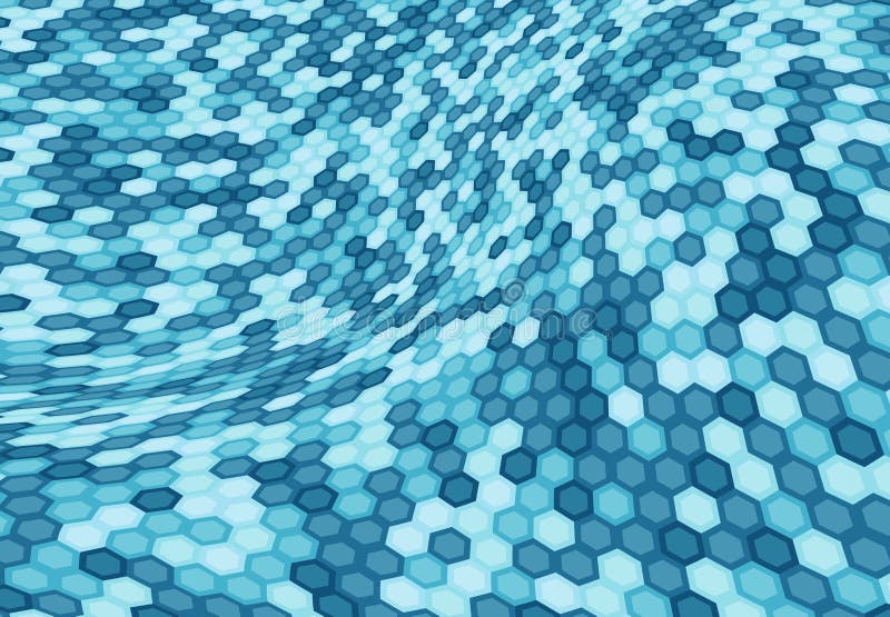 Abstract hexagonal blue pattern design of mesh design artwork background. illustration vector eps10 stock illustration