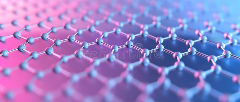 An Abstract hexagonal data grid with network overlay and vibrant colors AI generated