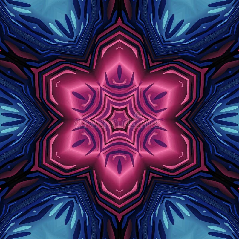 3d hexagonal kaleidoscopic fractal graphic vector illustration