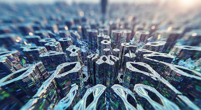 Futuristic Smart City Network Abstract Background vector illustration