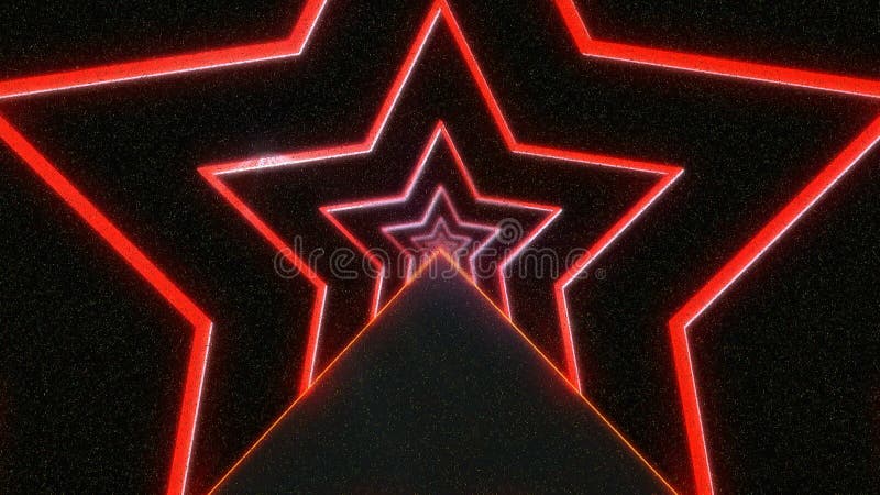 Abstract high-tech background, animation, glowing neon star. royalty free illustration