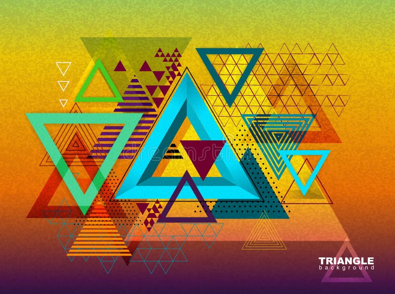 Abstract Hipster Triangle Background. Stock Vector - Illustration of  geometric, modern: 66357660