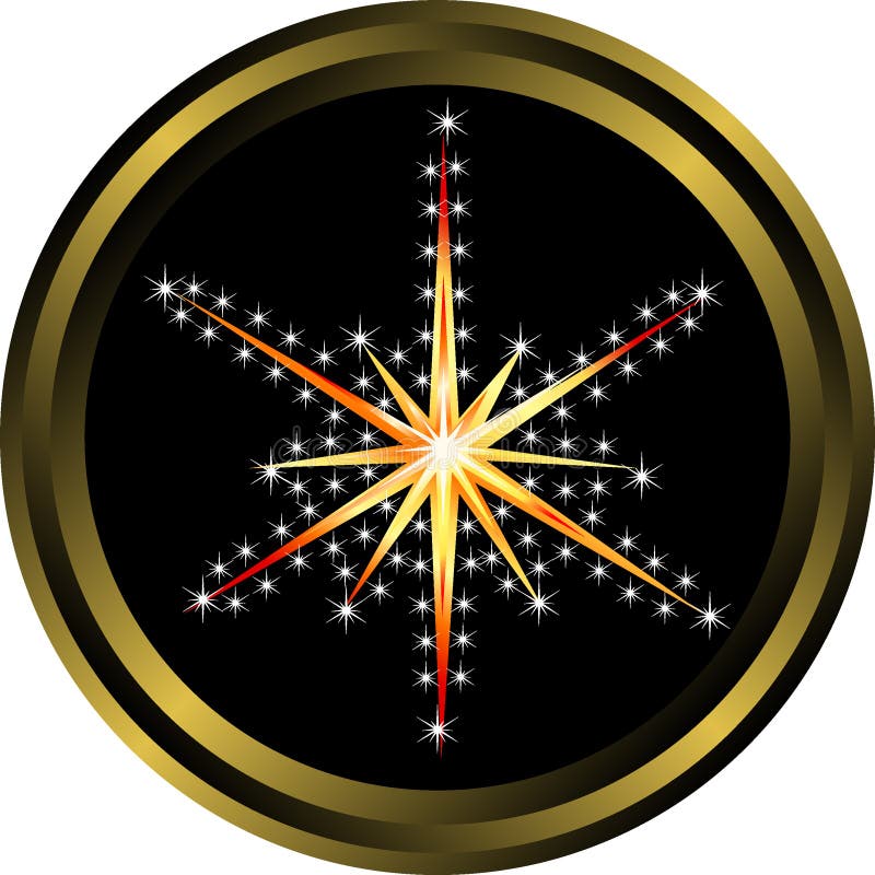 Abstract holiday star button