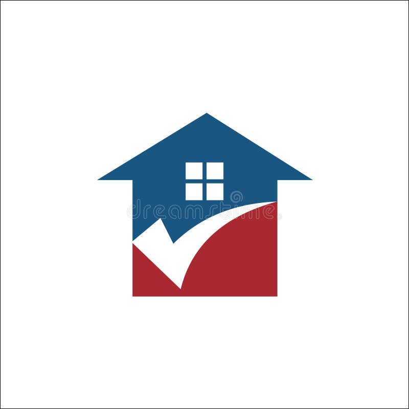 Abstract House ,home with tick Logo Design Vector Template royalty free illustration Abstract House ,home with tick Logo Design Vector Template royalty free illustration