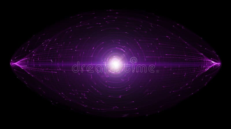 Abstract HUD Design With Glowing Light Particles Orbiting Around Disk Shaped Object vector illustration Abstract HUD Design With Glowing Light Particles Orbiting Around Disk Shaped Object vector illustration