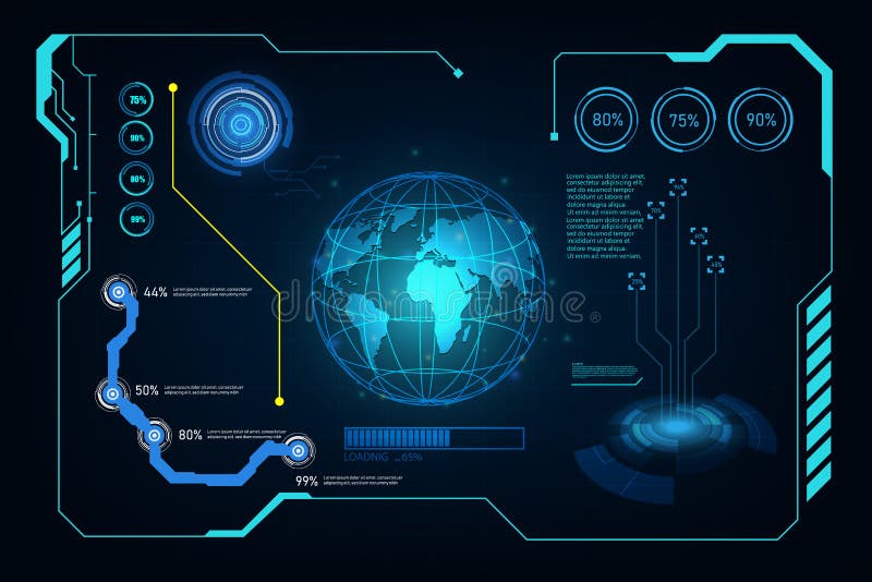 abstract hud ui gui future futuristic screen system virtual design background royalty free illustration abstract hud ui gui future futuristic screen system virtual design background royalty free illustration