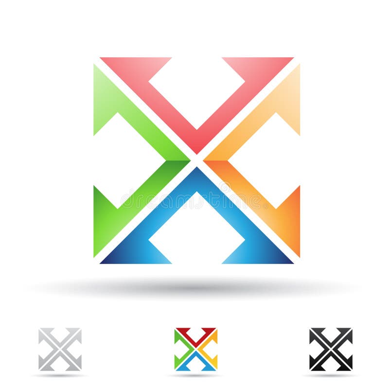 Abstract icon for letter X