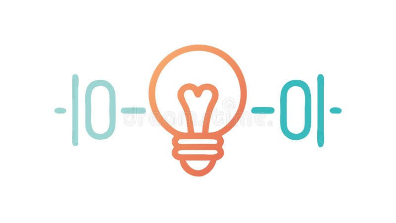 Abstract Idea Lightbulb Creativity Concept, vector design Generative AI. An abstract representation of a lightbulb surrounded by scattered lines and symbols, indicating creative thought and idea generation. Represents innovation, thinking, solution, inspiration, and brainstorming. A dynamic graphic for creativity themes, vector design Generative AI