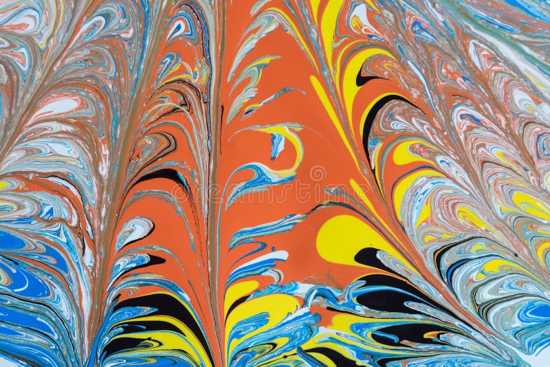 Abstract Illustration of a Combination of Red, Blue, Yellow and Black