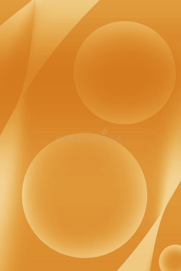 Illustration of Gradient Apricot Colored 3D Various Sized Spheres royalty free illustration