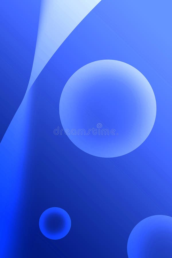 Abstract Illustration of Gradient Blue Colored 3D Various Sized Spheres vector illustration