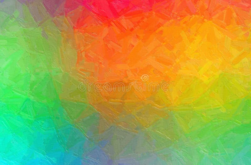 Abstract illustration of green, orange, red and yellow Oil paint with large brush strokes background. Abstract illustration of green, orange, red and yellow Oil