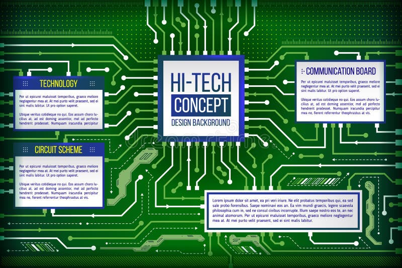 Abstract illustration of hi-tech computer technology